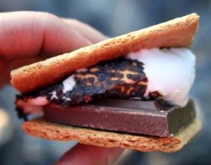 S'mores during annual S'mores Day Campfire